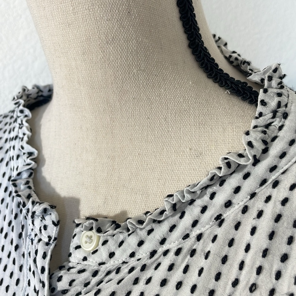 Loft White and Black Blouse - Picture 5 of 10